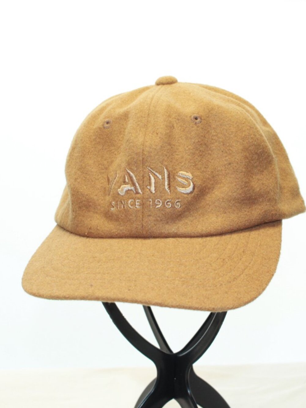 Vans Since 1966 Off The Wall Light Brown Wool Blend Adjustable Strapback Hat Cap
